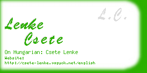 lenke csete business card